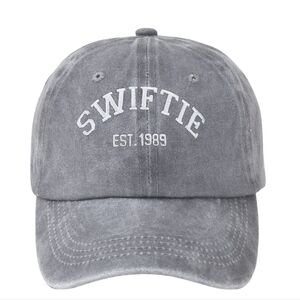 NWT EMBROIDERED Grey BASEBALL CAP